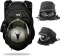 CityRunner Waterproof Motorcycle Backpack 2 Helmets 3 Carry Options 30-35L | Expandable storage with laptop compartment, helmet strap and reflective details for commuting, touring and daily rides. by OGOriginal