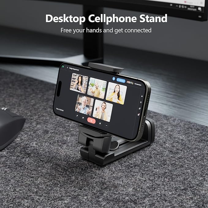 MiiKARE Airplane Travel Essentials Phone Holder, Universal Handsfree Phone Mount for Flying with 360 Degree Rotation, Accessory for Airplane, Travel Must Haves Phone Stand for Desk, Tray Table | Universal Hands-free Phone Holer with 360° Rotation for F... - Image 4