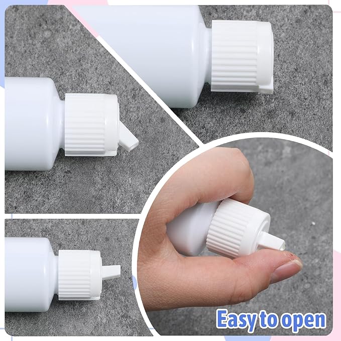 4 PCS Flip Top Bottles with Caps, Plastic Small Bottles for Liquids 2 Oz Travel Squeeze Bottle Empty Liquid Squeeze Bottle Refillable Travel Containers for Costmetic Conditioner Massage Oil Shampoo - Image 3