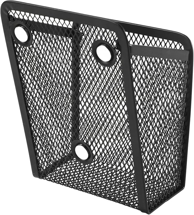 Magnetic Pencil Holder,Mesh Stainless Steel Pen Basket, Metal Writing Utensil Storage Organizer for Whiteboard,Blackboard,Kitchen, Locker, Home, or Office | Metal Writing Utensil Storage Organizer for Whiteboard,Blackboard,Kitchen, Locker, Home, or Office - Image 3