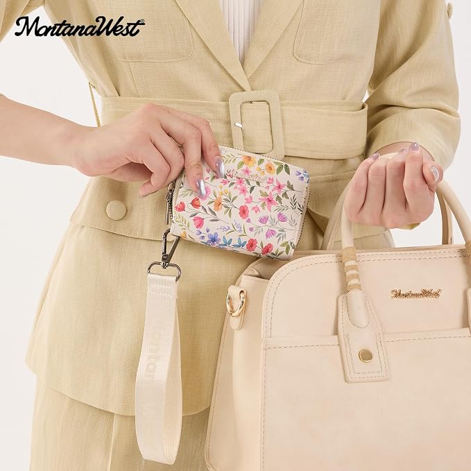 Montana West Wallet for Women Female Ladies with a Detachable Wristlet Women's Wallet Flower Rfid Blocking Lining Minimalist Lightweight & Easy to Carry - Image 6