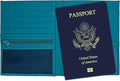 Teal RFID Genuine Leather Passport Wallet by 123CheapChecks