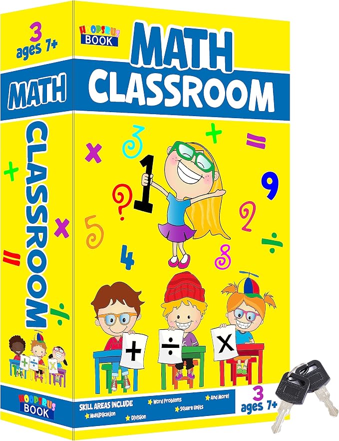 Blue Band Math Classroom Book Safe with Real Pages, Student Secret Compartment Items Storage Box with Classic Key Lock, Decorative Hidden Stash Box, Desk Allowance Coin Bank, 9.3"x6.0"x2.3" by Ulixu