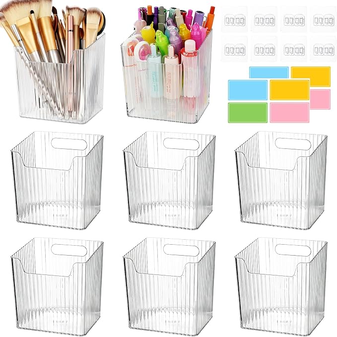 8 Pcs Plastic Cabinet Door Organizer Adhesive Clear by WCHOSOZH