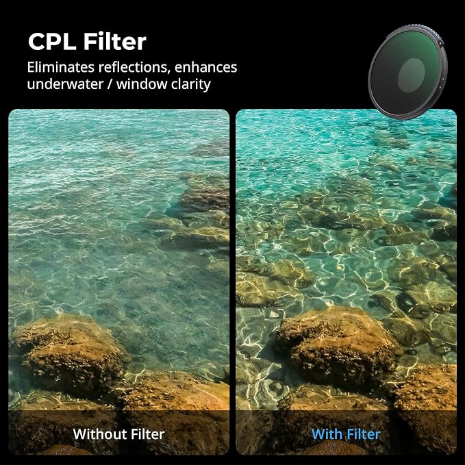 SmallRig 2-in-1 CPL/VND 3-5 Filter for DJI Action 6, Adjustable ND8-ND32 & Polarizer, Action 6 Accessories for Outdoor & Action Video - Image 4