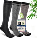 Compression Socks Women & Men, 15-20 mmHg Bamboo Viscose Knee High Soft Support for Flying Travel Daily by Unknown
