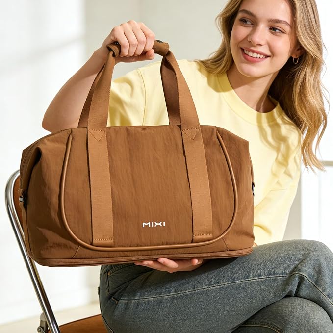 mixi Travel Tote Bag for Women Large Expandable Travel Bag Waterproof Lightweight Carry On Personal Item Handbag - Image 2