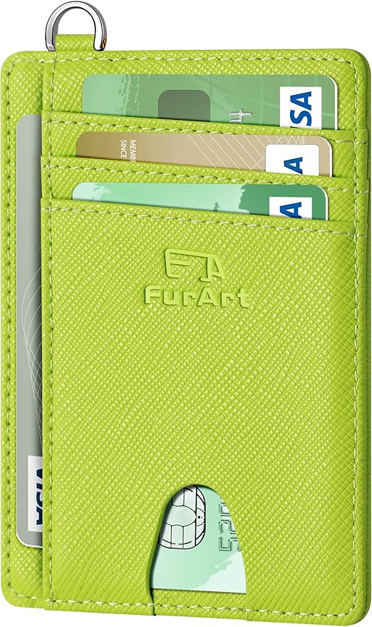 FurArt Slim Minimalist Wallet RFID Credit Card Holder for Men | slim minimalist compact rfid id window thin by FurArt