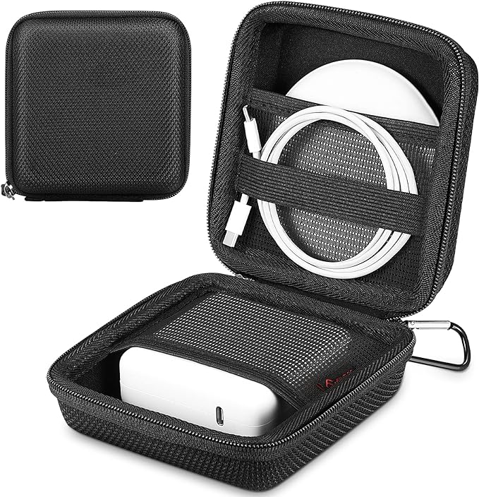 FINPAC Charger Case for MacBook, Small Electronic Organizer Pouch Bag | Portable Travel Storage for MacBook Power Adapter, Laptop Accessories, Magic Mouse, USB Drives, Gadgets, Black by FINPAC