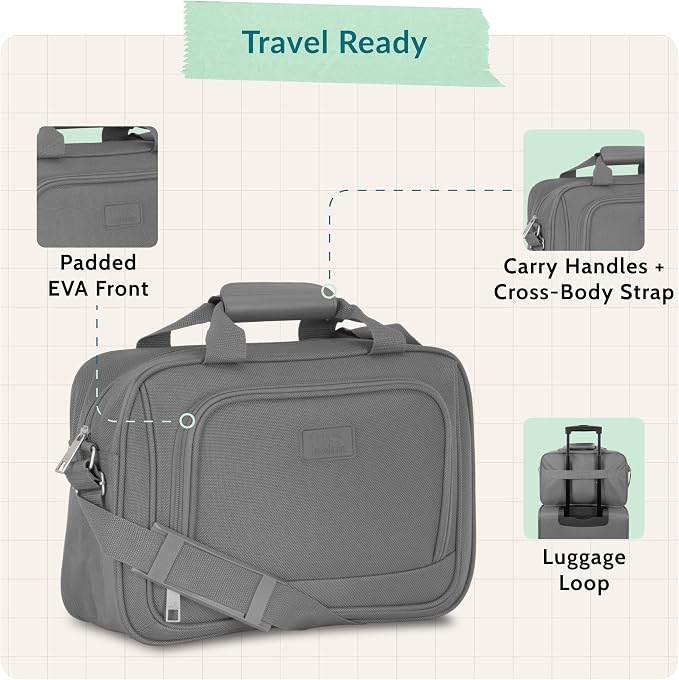 U.S. Traveler Rio 14" Travel Tote Bag, Lightweight 1200D Carry-On Bag for Women & Men - Image 5