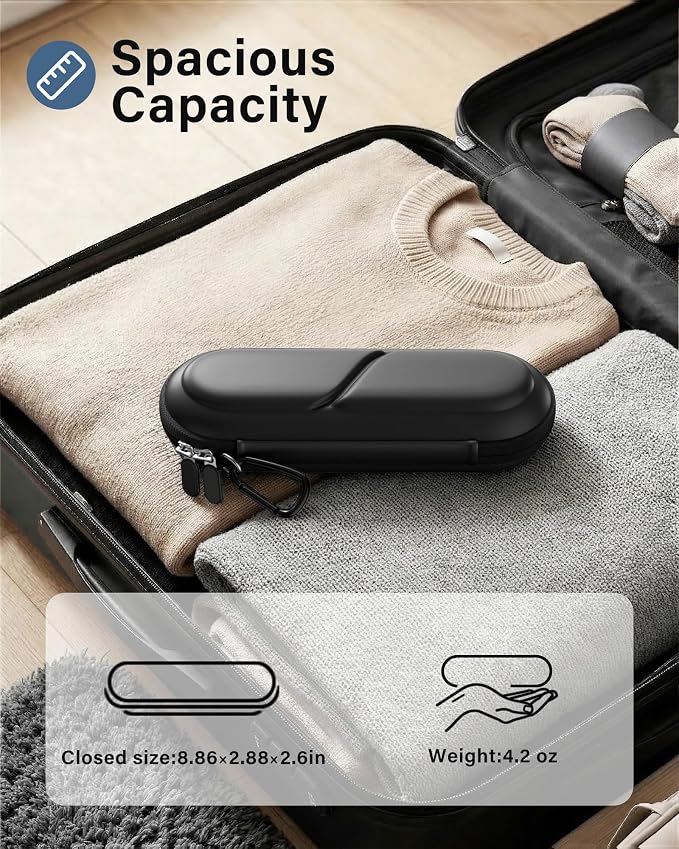 ProCase Toothbrush Travel Case for Oral-B/Oral-B Pro 1000 1500 5000 7000 7500 6000 9600/Philips Sonicare 4100 5100 1100 6100 5300 Oral-B iO Electric Toothbrush Portable Hard Container -Black - Image 4