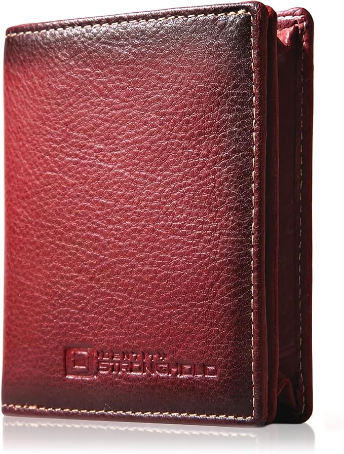 ID Stronghold Waltlet - RFID Blocking Bifold Wallet for Men with Magnetic Clasp - Red by IDStronghold