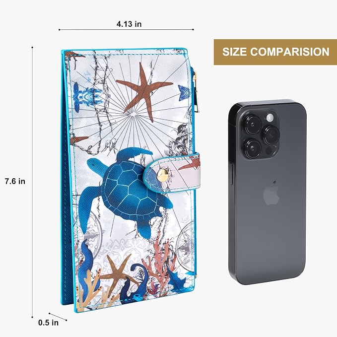 Travelambo RFID Wallet Women Large Size Bifold Multi Card Wallet Case with Zipper Pocke Credit Card Holder for Women - Image 2