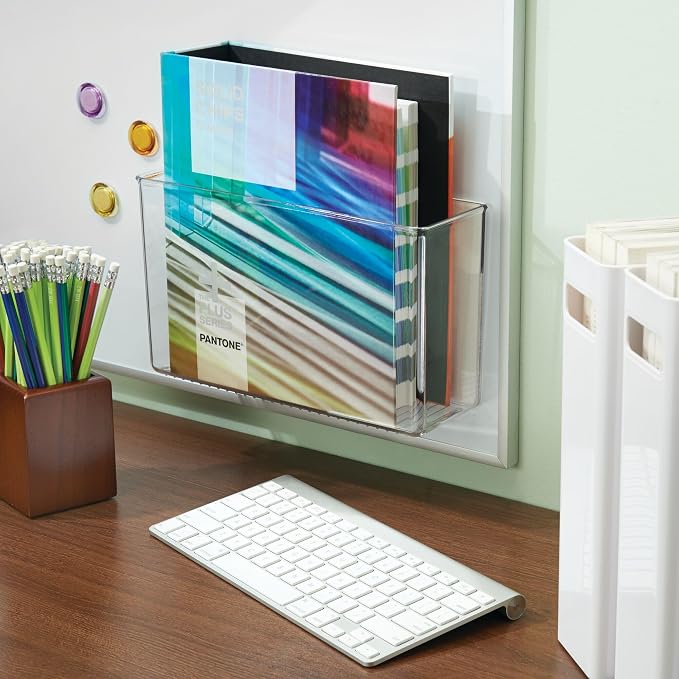 iDesign AFFIXX Plastic Wall Mount Organizer for Kitchen Bathroom, Office, Bedroom, Garage, Craft Room, 3.5" x 11" x 6.5", Clear | For Kitchen, Bathroom, Office, Bedroom, Garage, Craft Room - Image 6