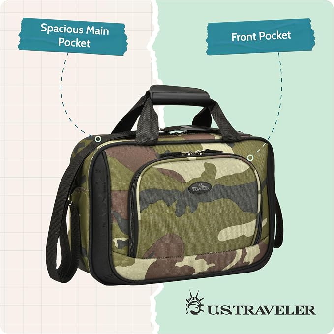 U.S. Traveler Rio 14" Travel Tote Bag, Lightweight 1200D Carry-On Bag for Women & Men - Image 5