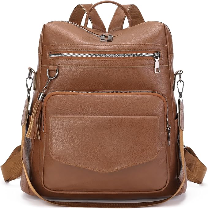 GAEKEAO Backpack Purse for Women PU Leather Anti-theft Backpack Ladies Convertible Large Travel Designer Fashion Shoulder Bag by GAEKEAO