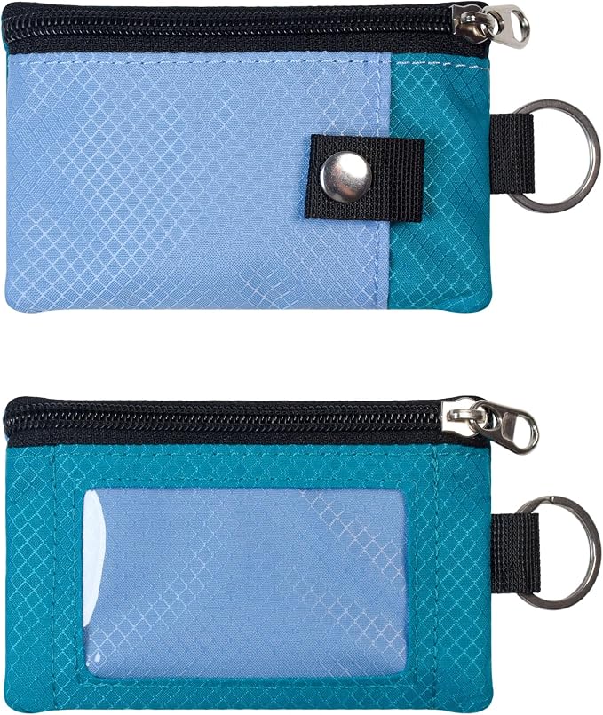 CHENSPRX Minimalist RFID Blocking Small Wallet with ID Window,WaterResistant Zip Id Case Wallet with Lanyard Keychain for Cards,Cash,Travel,Women,Men - Image 3