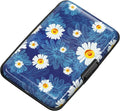 Mini RFID Aluminum Wallet Credit Cards Holder Business Card Case Metal ID Case for Men Women(White Flower) by ELFISH
