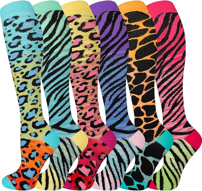 cerpite Compression Socks for Women & Men 6 Pairs Knee High Compression Socks 20-30 mmhg Best for Running,Nurse,Travel by Cerpitesportsstyles