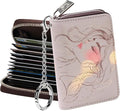 FurArt Zipper Wallet Women RFID Credit Card Holder keychain Wallet | ID Window RFID Blocking Compact Small business 15/16 slots by FurArt