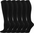 5/6 Pairs Graduated Compression Socks for Women&Men 20-30mmhg Knee High Socks Travel Hiking Running Stocking by HiClasmix