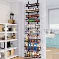 Eastherry Over The Door Pantry Organizer，9-Tier Over The Door Organizer with Adjustable Basket，Metal Hanging Pantry Organizers and Storage for Kitchen, Back of Door Seasoning Rack (Black) by Unknown