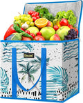 BALEINE 1PK Insulated Reusable Grocery Bag, Heavy Duty Shopping Tote | Foam & Foil Insulation, 9" Long Handles, Reinforced Bottom Keeps Upright, Fold Flat Storage, Water-Resistant Shopping Bag by BALEINE