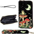 Wallet,Leather Long Wallet Suitable For Ladies And Teenagers - Detachable Wristband + RFID Travel Wallet With Card Slot - Aesthetic Mushroom Frog by Unknown