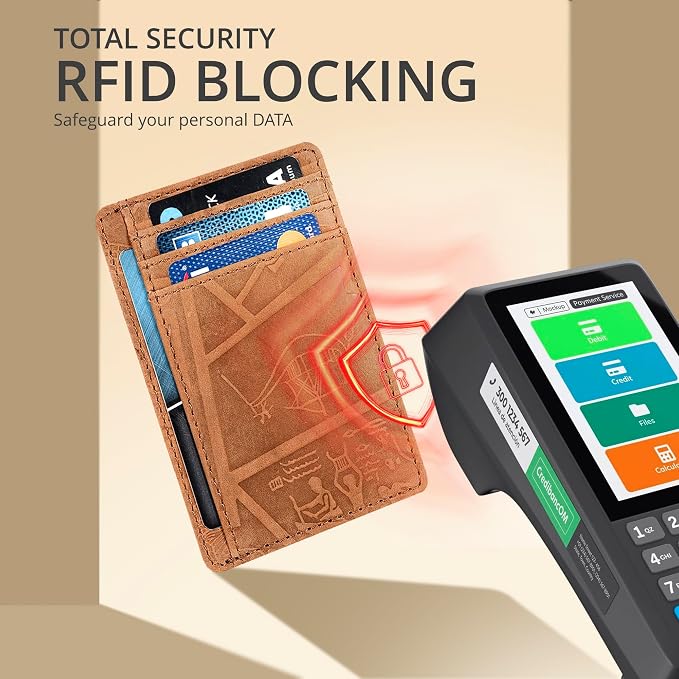 Oak Leathers RFID Blocking Leather Card Holder - Slim Minimalist Wallet - Image 5