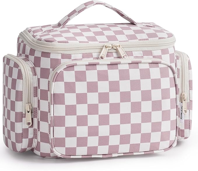 Narwey Hanging Travel Toiletry Bag for Women, Large Makeup Cosmetic Bag | Wide Open, Organized Pocket, Dry Wet Separation, Portable Bathroom Travel Bag for Full Size Toiletries, Vivid Pattern, Gifts by Narwey