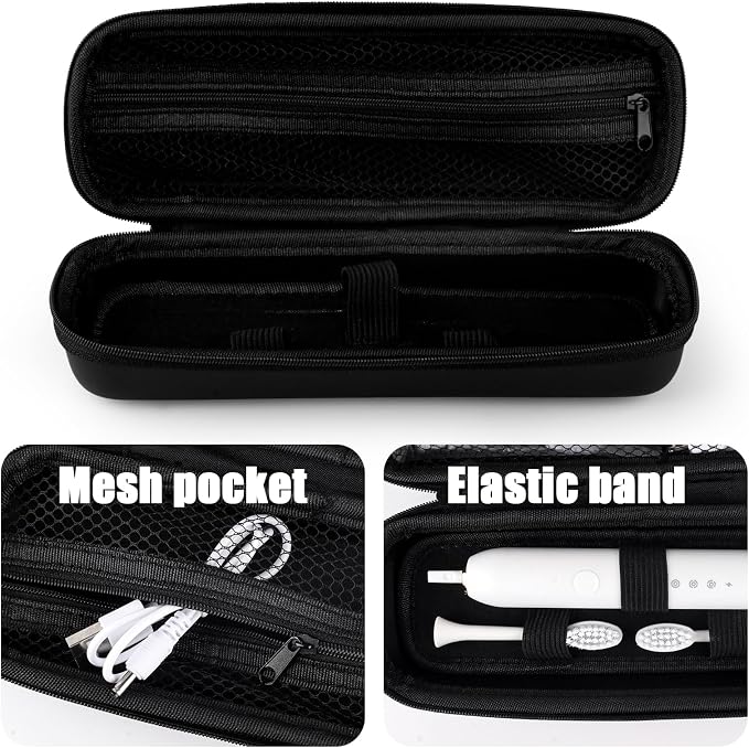 Hooqict Electric Toothbrush Travel Case for Oral-B Pro 1000, 2000, 3000, 3500, 1500 Travel Toothbrush Case Holder with Mesh Pocket Cover Protection, Protective Storage Bag Toothbrush Carrier - Image 6