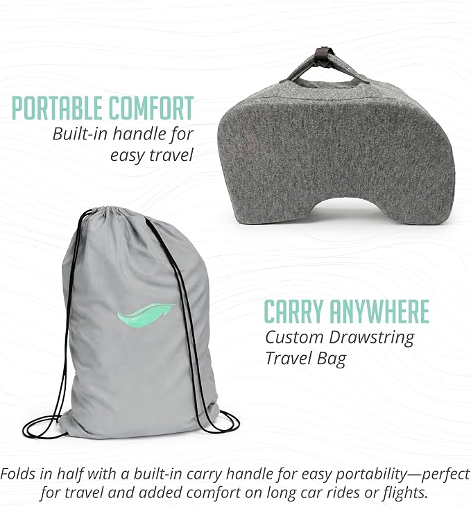 Tailbone Pain Relief Cushion - Premium Foldable Travel Tailbone Seat Cushion - for Relief of Lower Back, Sciatic, Butt and Tailbone Pain - Perfect for Home, Office & Driving - Image 10