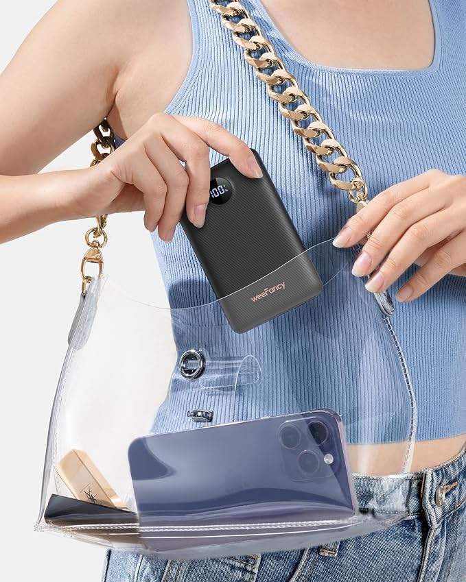 WeeFancy Compact Portable Charger 10000mAh with Built-in Cables | 22.5W Fast Charging Power Bank, Smaller Battery Pack for iPhone, Samsung, Android, Flight & Travel-Friendly, TSA-compliant - Image 10