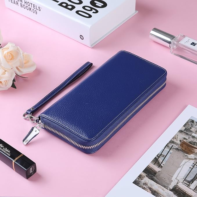 Small Compact Women Wallet RFID Blocking Genuine Leather Bifold Purse with ID Windows - Image 6