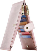 Travelambo RFID Wallet Women Large Size Bifold Multi Card Wallet Case with Zipper Pocke Credit Card Holder for Women by Travelambo