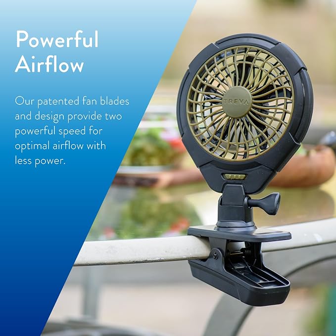 Treva 5 in Battery Powered Clip Fan with Clamp | Yes - Image 5