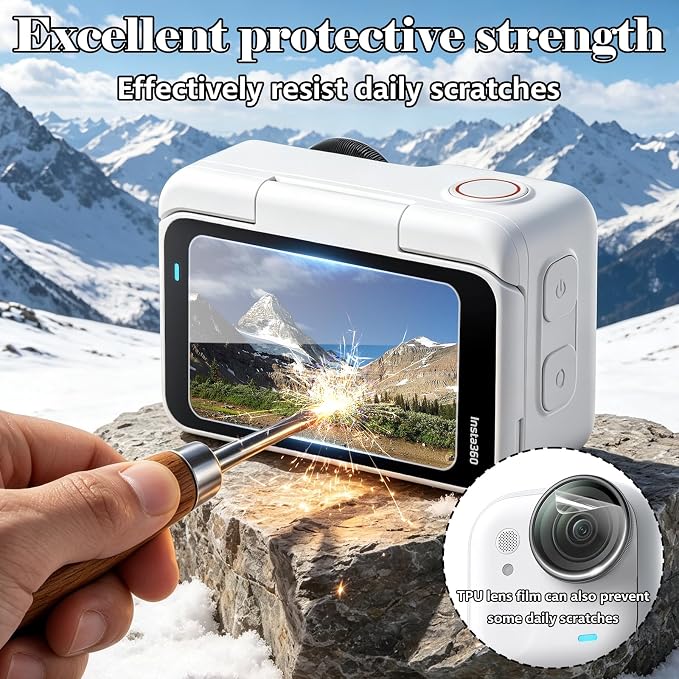 Silicone Protective Case, Screen & Lens Protector with Hard Carry Bag for Insta360 Go Ultra (Gray) - Image 7