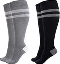 Momcozy Compression Socks for Women Wide Calf, 15-20mmHg Knee High Support Socks for Pregnancy, Nurses, Flying, Travel by Momcozy