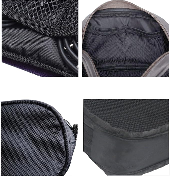 Universal Electronics Accessories Travel Organizer - Zipper Mesh Adapter Case for Laptop, Notebook, Tablet, Power, Mouse, Cord, USB Accessories - Red - Image 4