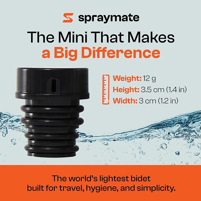 Portable Bidet for Women & Men - Travel Bidet for Camping, Toilet & Hiking | Compatible with Most Bottles | Ultralight 12g | USA Brand – Spray Mate MINI - Image 5