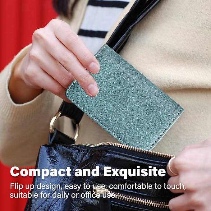 RFID Blocking Wallet - Minimalist Leather Business Credit Card Holder (Qyan) - Image 4