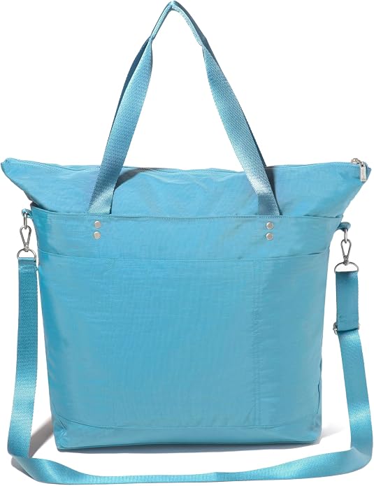Baggallini Carryall Tote - Lightweight Nylon Zipper Top Weekender Travel Beach Bag w/Luggage Sleeve - Image 15