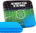 Gel Stadium Seat Cushion for Bleachers, Double Thick Cooling Breathable | Non-slip Base and Washable Zip Cover, Portable Carry Bag, Sports Games, Stadium Seats, Outdoor Events, Office Chair by Unknown