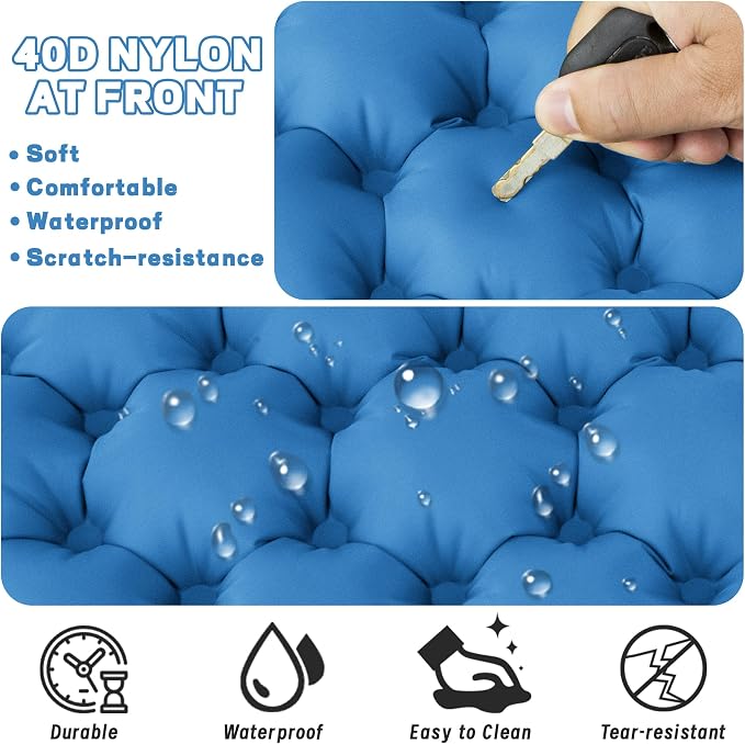 Inflatable Seat Cushion Lightweight Airplane Seat Cushion | Stadium Seat Travel Cushion for Climbing Hiking Office Airplane - Image 6