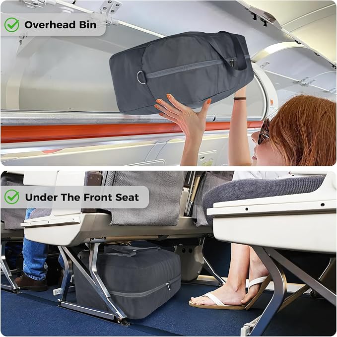For Frontier Airlines Personal Item Bag 18x14x8 Travel Duffel Bag Carry on | With Shoulder Strap, Airline-Approved, Fits Underseat & Overhead Bin, Save On Check-in Fees, Water-resistant, Tear-resistant - Image 3