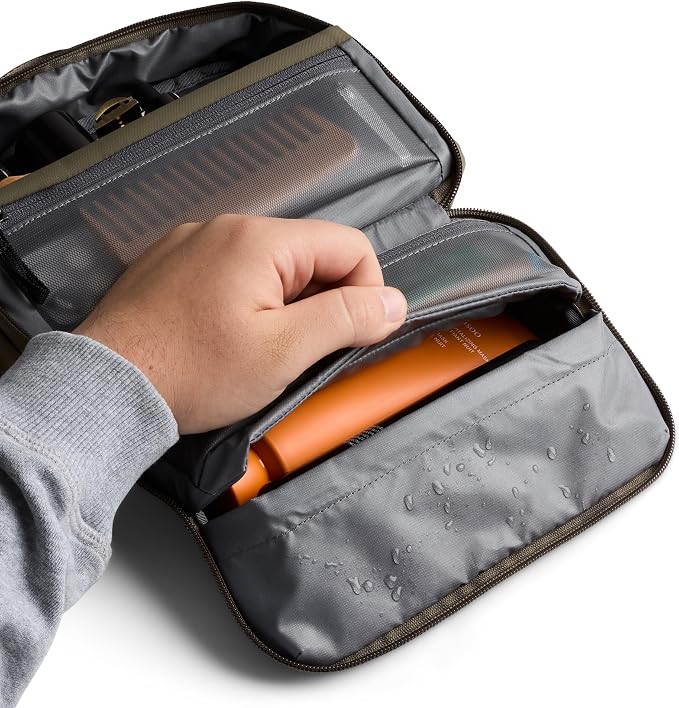 Bellroy Hanging Toiletry Kit 3L, Travel Toiletry Bag - SeaKelp | 3L hanging toiletry bag for men and women, designed for travel - Image 5