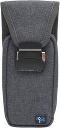 Mini Portable Travel Safe Anti-Theft Lock Box Beach Pool Hotel Gym | Grey mini safe in cut-resistant nylon. Water-resistant with RFID blocking. For phones and valuables at the beach or hotel. by AquaVaultBrandedTravelSecurityAccessories