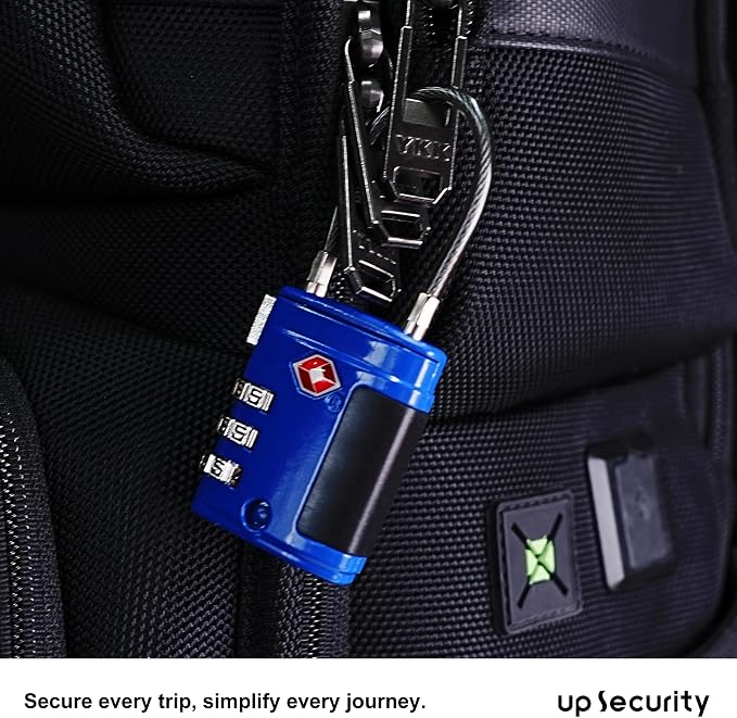 Combination TSA Locks for Luggage, Locker, Luggage Locks TSA Approved, Small Combo Cable Padlock with Code for Gym Locker, Suitcase, Gun Case, Backpack Bag Zipper, Storage Box, Travel Case - Image 7