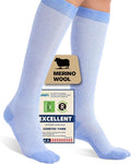 Merino Wool Compression Socks for Women Men 15-20 mmHg for flying | Soft & Breathable for Travel, Running by Unknown