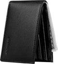 Chelmon Slim Wallet for Men ID Window with RFID Blocking Front Pocket Minimalist Bifold Bussiness Card Holder Gift for Men by Chelmon